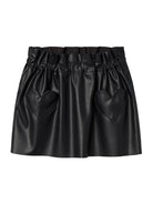 NAME IT Sianina Pu Skirt-Black Black front view