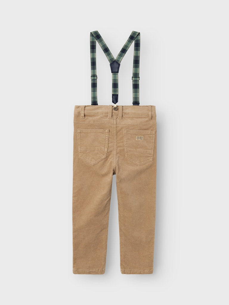 Ryan Slim Weathered Teak Cord Pants-Back view