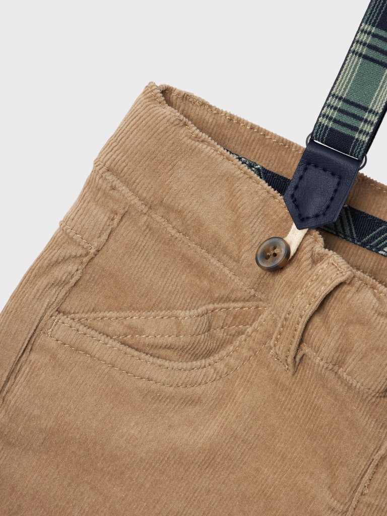 Ryan Slim Weathered Teak Cord Pants-Detail view