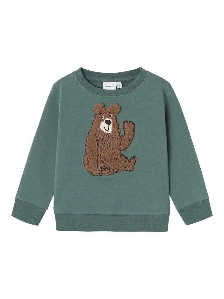 Silver Cub Detail Dark Forest Sweatshirt