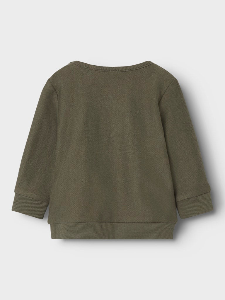 NAME IT Nullo Long Sleeve O Neck-Tea Leaf Tea Leaf detail view