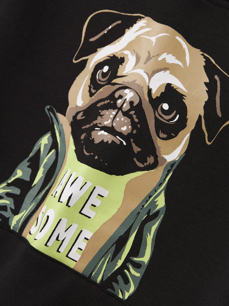 Vugo Black Sweat-Pug print