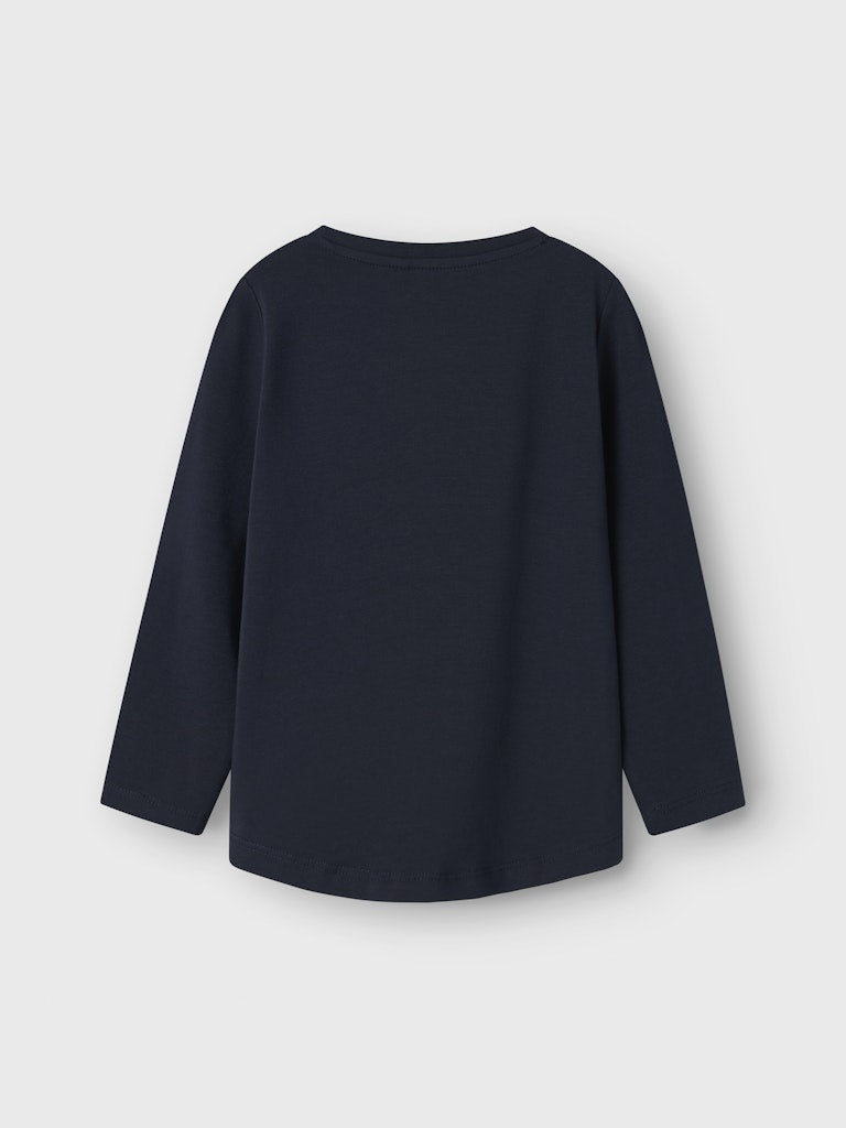 Girl's Vix Long Sleeve Top-Dark Sapphire-Back View