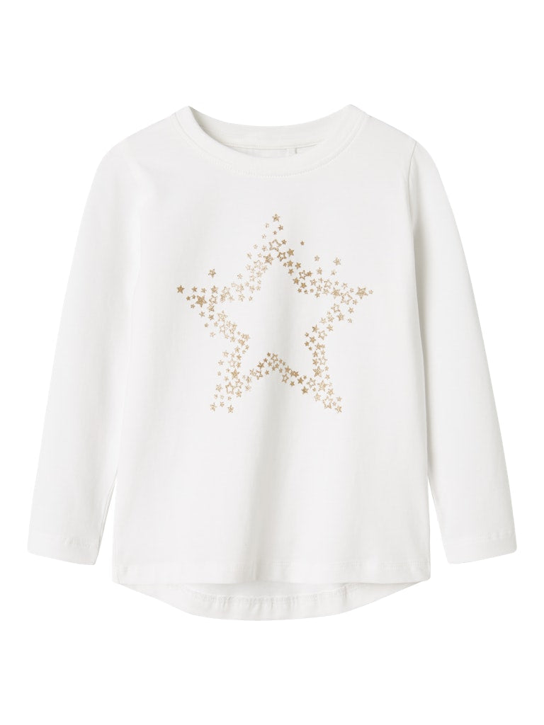 Girl's Viparty Long Sleeve Top-Bright White-Front View