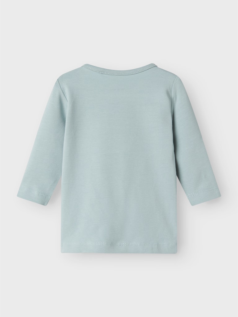 Nrewborn Vubie Long Sleeve Top-Gray Mist-Back View