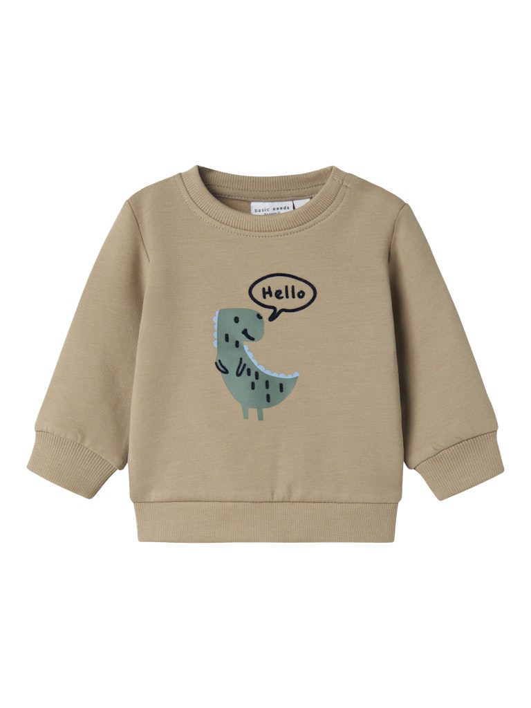 Boy's Vonne Long Sleeve Sweat-Weathered Teak-Front View