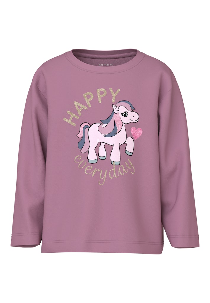 Girl's Nadia Nreg Long Sleeve Top-Mauve Orchid-Front View