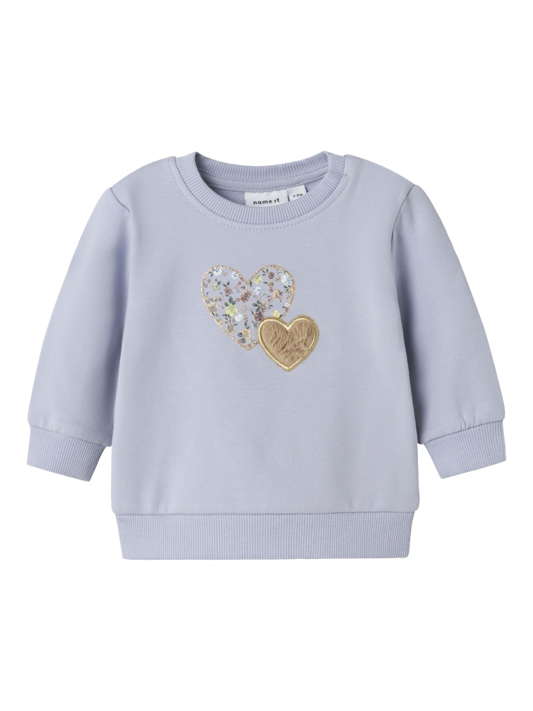 Girl's Sinda Long Sleeve Sweat-Icelandic Blue-Front View