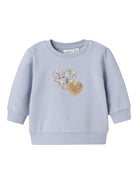 NAME IT Sinda Long Sleeve Sweat-Icelandic Blue Icelandic Blue front view
