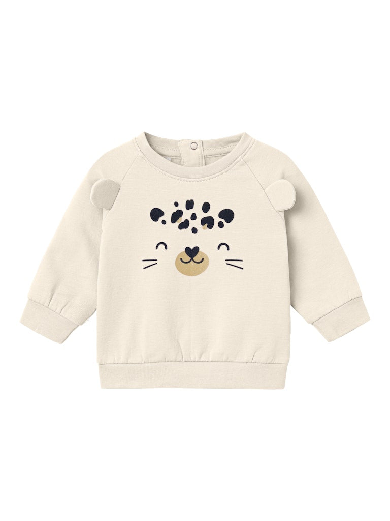 NAME IT Sonia Long Sleeve Sweat-Summer Sand Summer Sand front view
