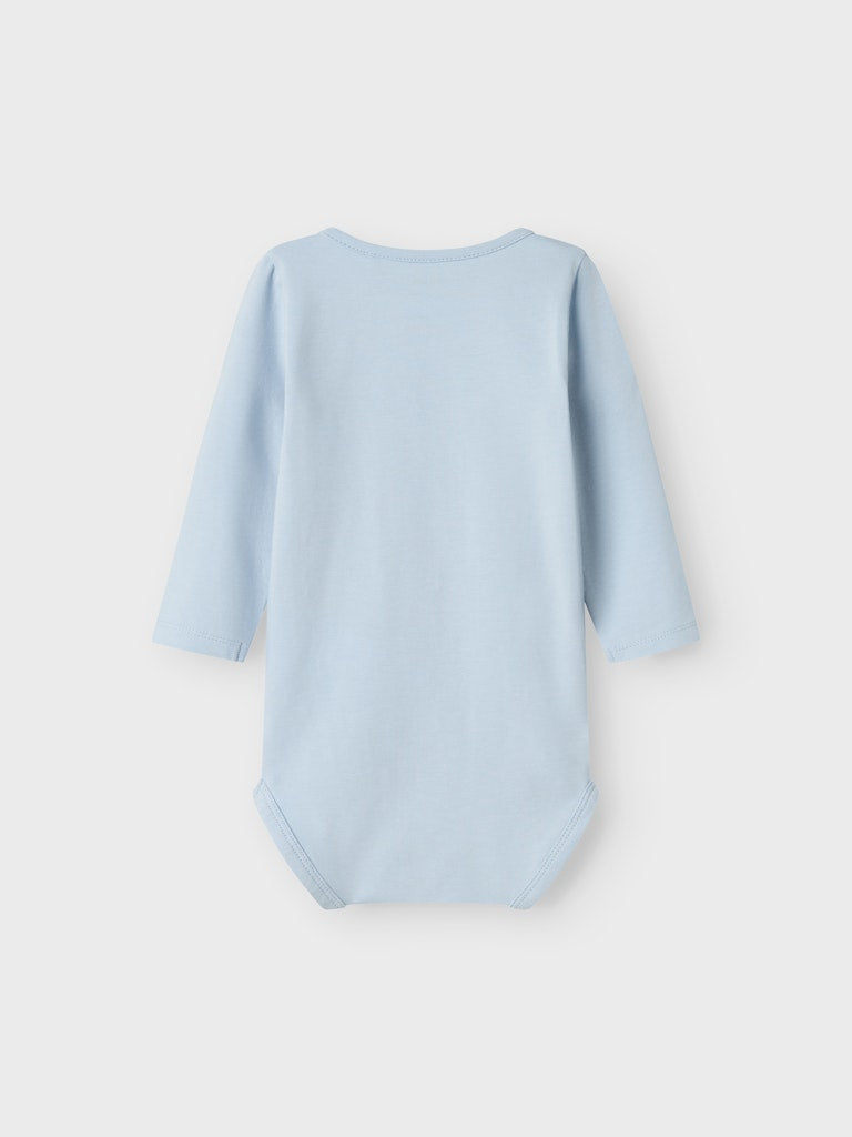 NAME IT Sago Long Sleeve Body-Niagara Mist Niagara Mist model front view