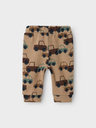 NAME IT Sacar Sweat Weathered Teak Pant Weathered Teak model front view