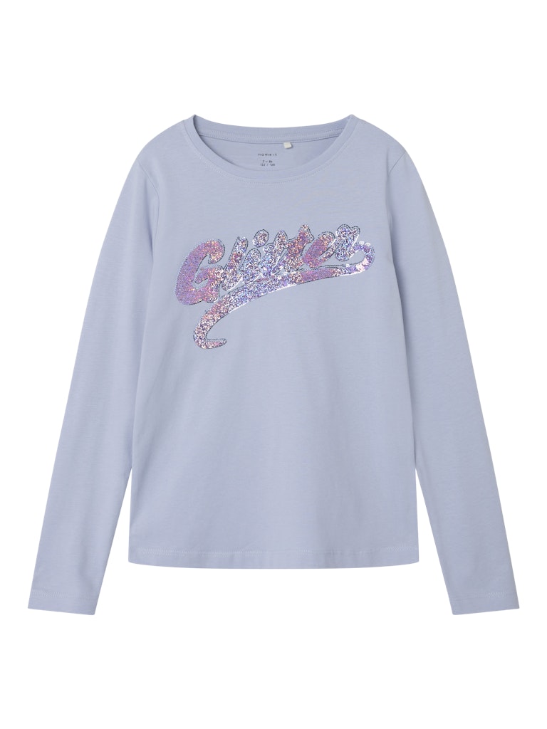 Girl's Sipi Long Sleeve Top-Icelandic Blue-Front View