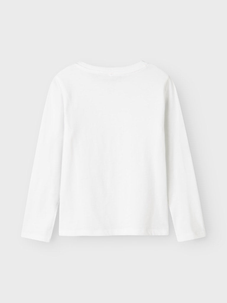 Rekik Long Sleeve White Top-Back view