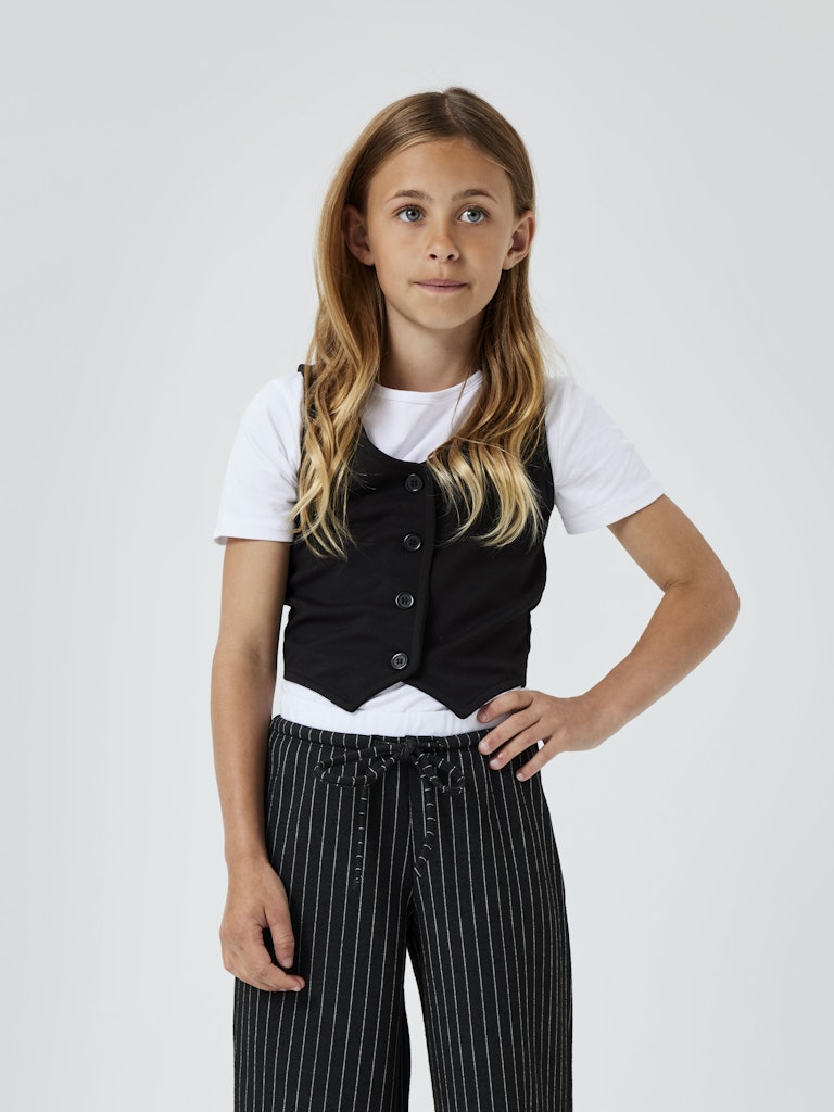 NAME IT Olgine Black Gilet Vest BLACK front view
