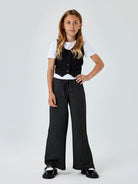 NAME IT Olgine Black Gilet Vest BLACK model front view