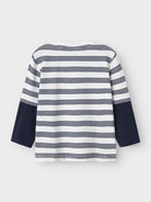 NAME IT Kolby Long Sleeve Top NAVY BLAZER model front view