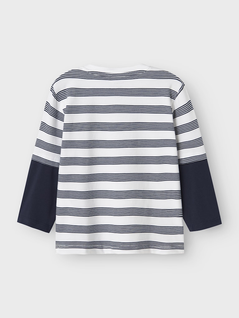 NAME IT Kolby Long Sleeve Top NAVY BLAZER model front view