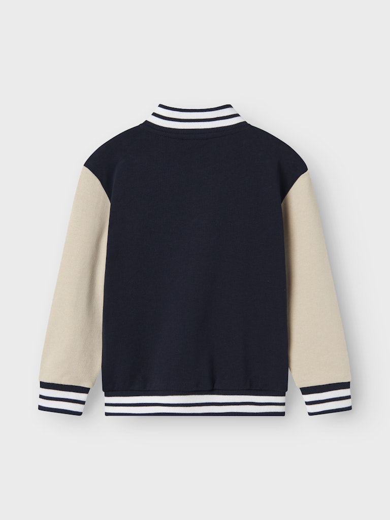 Kane Long Sleeve Sweat Cardigan Navy-Back View
