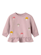 NAME IT Lamella Long Sleeve Sweatshirt Burnished Lilac model front view