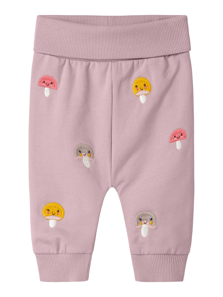 NAME IT Lamella Sweat Pant Burnished Lilac front view