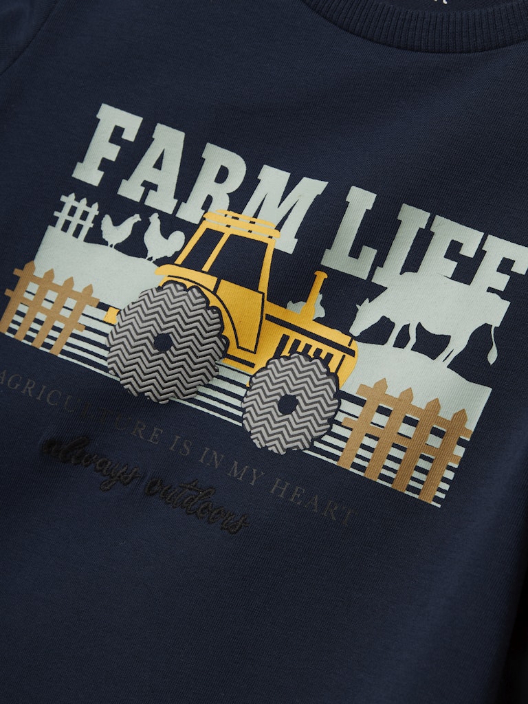 Lactor Long Sleeve Top navy-Print Detail