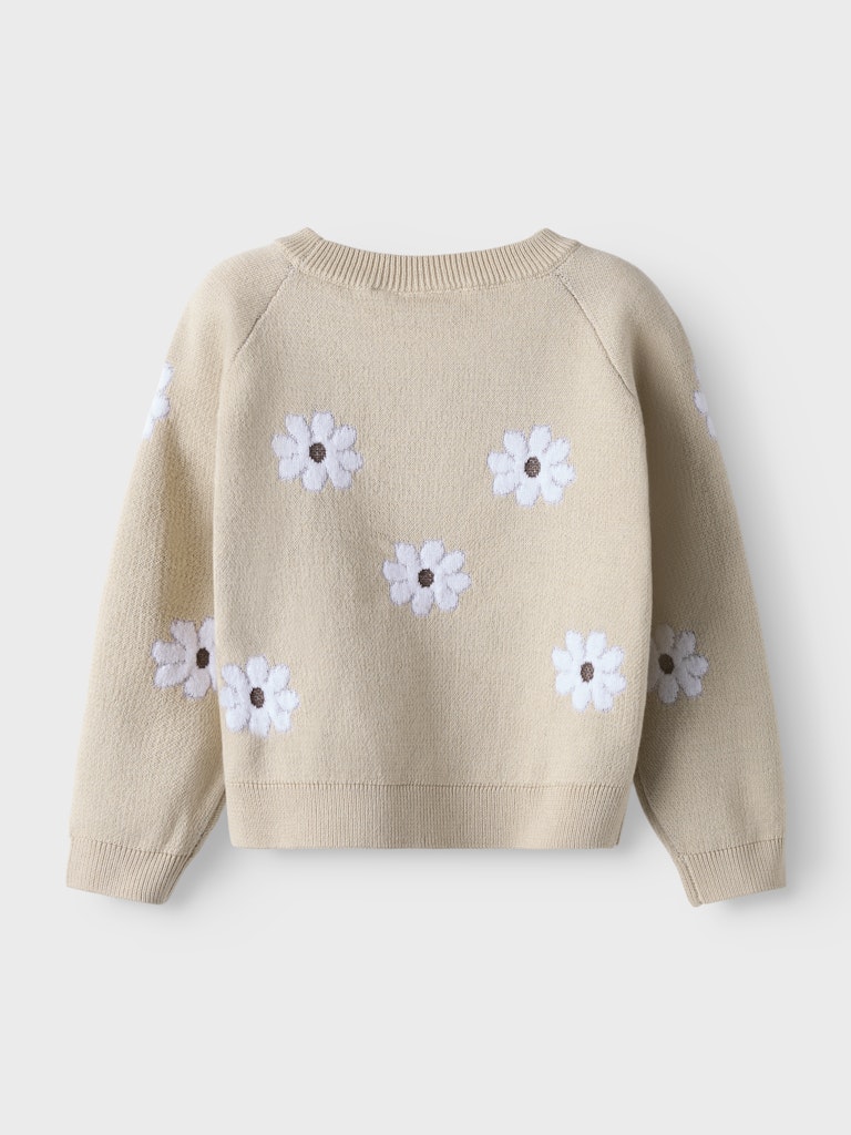 Leia Long Sleeve Knit Beige-Back View