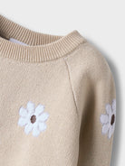 NAME IT Leia Long Sleeve Knit Peyote flat front view