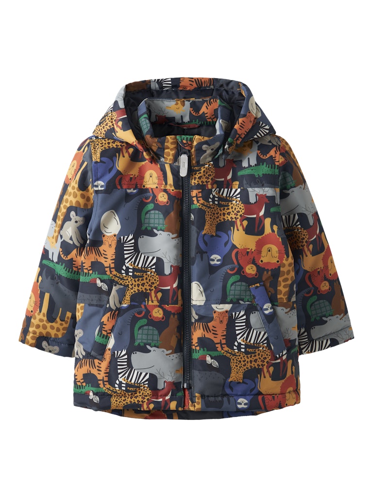 Max Padded Aop Jacket-Dark Sapphire/Mustard