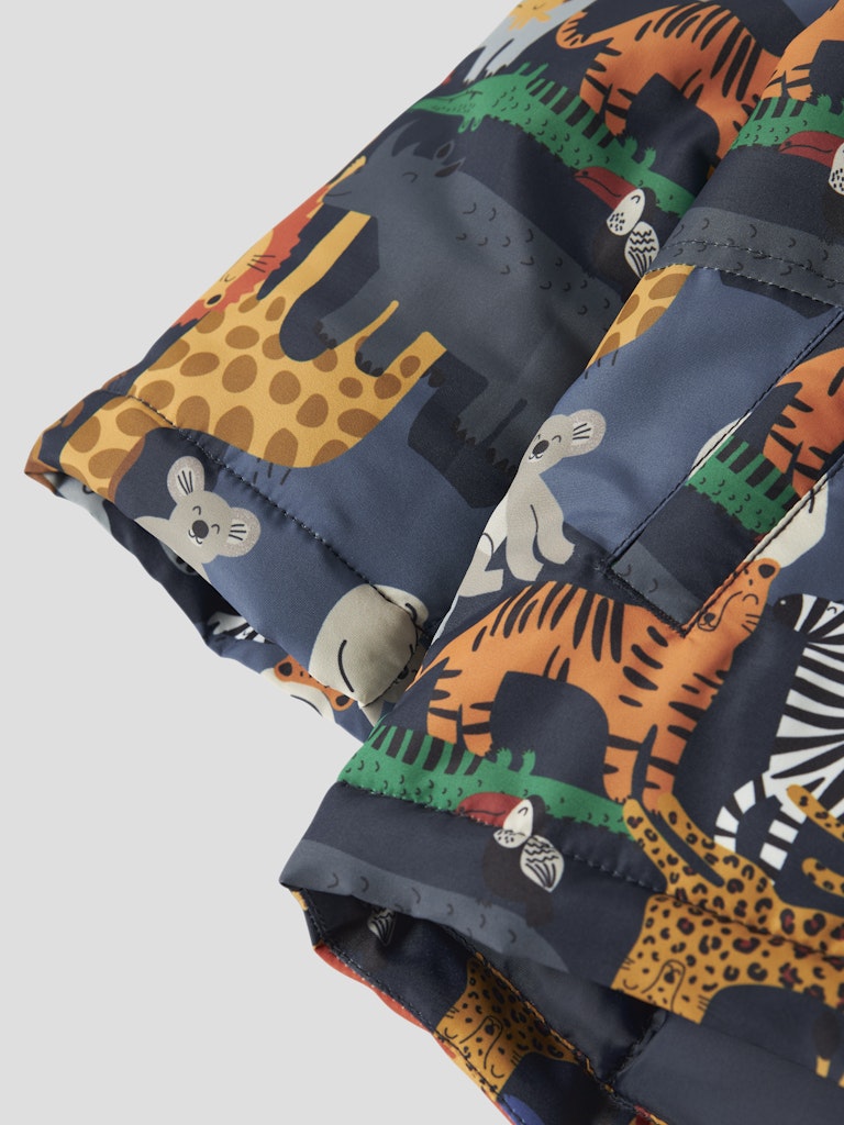 Max Padded Aop Jacket-Dark Sapphire/Mustard-Sleeve detail