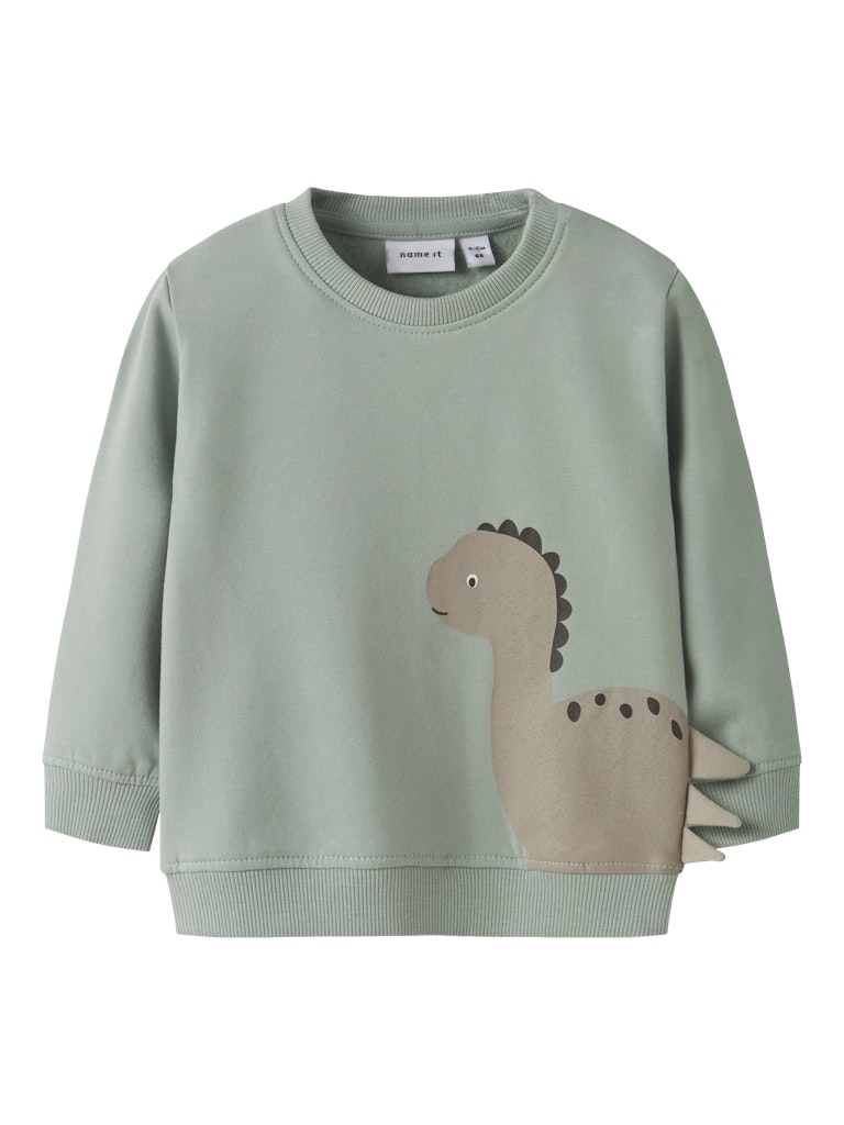 Children's sweater with dinosaur design on a white background