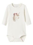 NAME IT Nicorn Bodysuit-Cloud Dancer Cloud Dancer front view