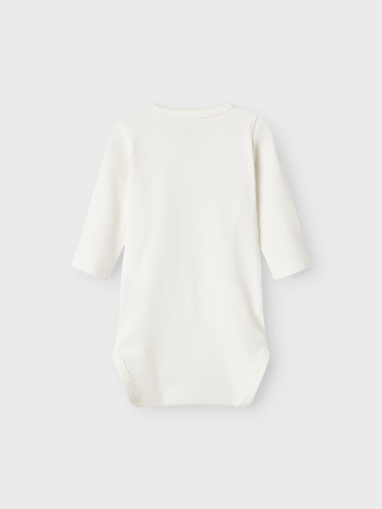 White bodysuit with short sleeves on a light gray background
