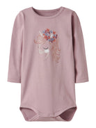 NAME IT Nicorn Bodysuit-Burnished Lilac Burnished Lilac front view