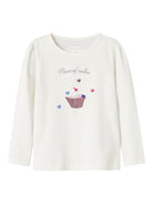 NAME IT Netta Long Sleeve Top-Cloud Dancer Cloud Dancer front view