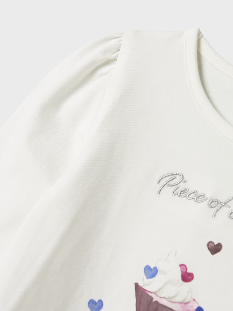 NAME IT Netta Long Sleeve Top-Cloud Dancer Cloud Dancer detail view