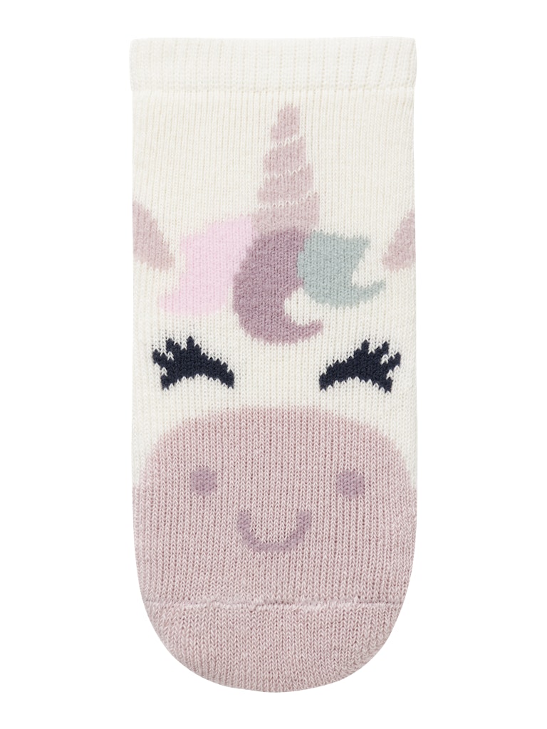 NAME IT Nunicorn Terry Frotte Sock-Cloud Dancer Cloud Dancer front view