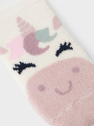 NAME IT Nunicorn Terry Frotte Sock-Cloud Dancer Cloud Dancer model front view
