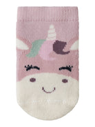 NAME IT Unicorn Terry Frotte Sock-Burnished Lilac Burnished Lilac front view