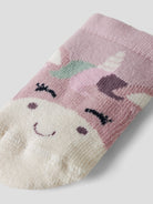 NAME IT Unicorn Terry Frotte Sock-Burnished Lilac Burnished Lilac model front view