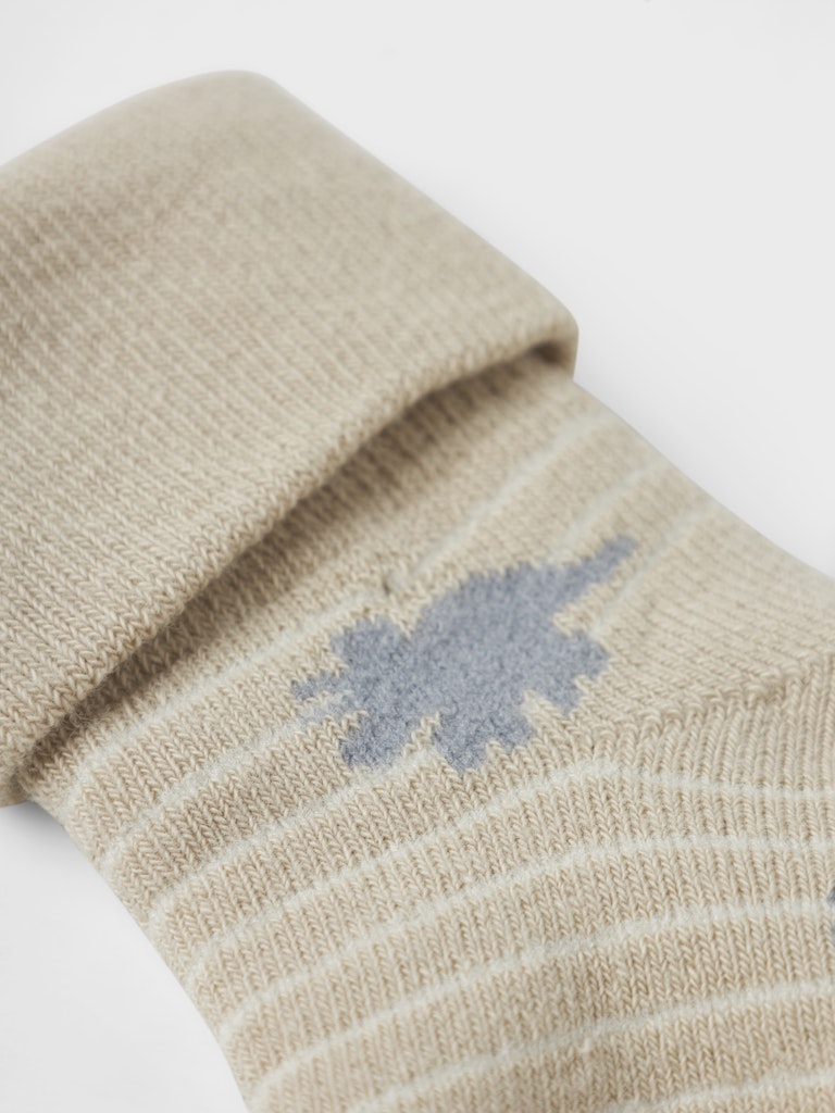 Nisaur Terry Frotte Sock-Island Fossil-Fabric Detail