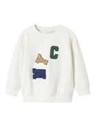 NAME IT Notus Long Sleeve Sweatshirt-Cloud Dancer Cloud Dancer front view
