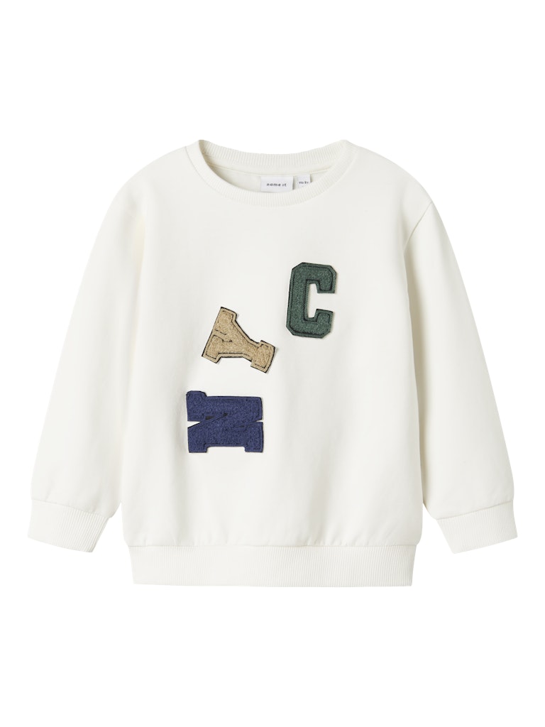 NAME IT Notus Long Sleeve Sweatshirt-Cloud Dancer Cloud Dancer front view