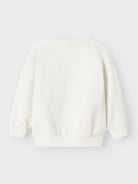 NAME IT Notus Long Sleeve Sweatshirt-Cloud Dancer Cloud Dancer model front view