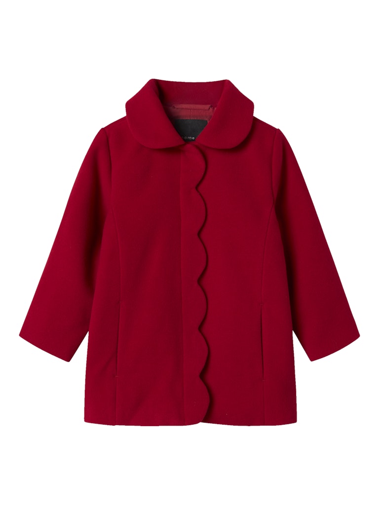 Merry Scallop Coat-Chili Pepper-Front View