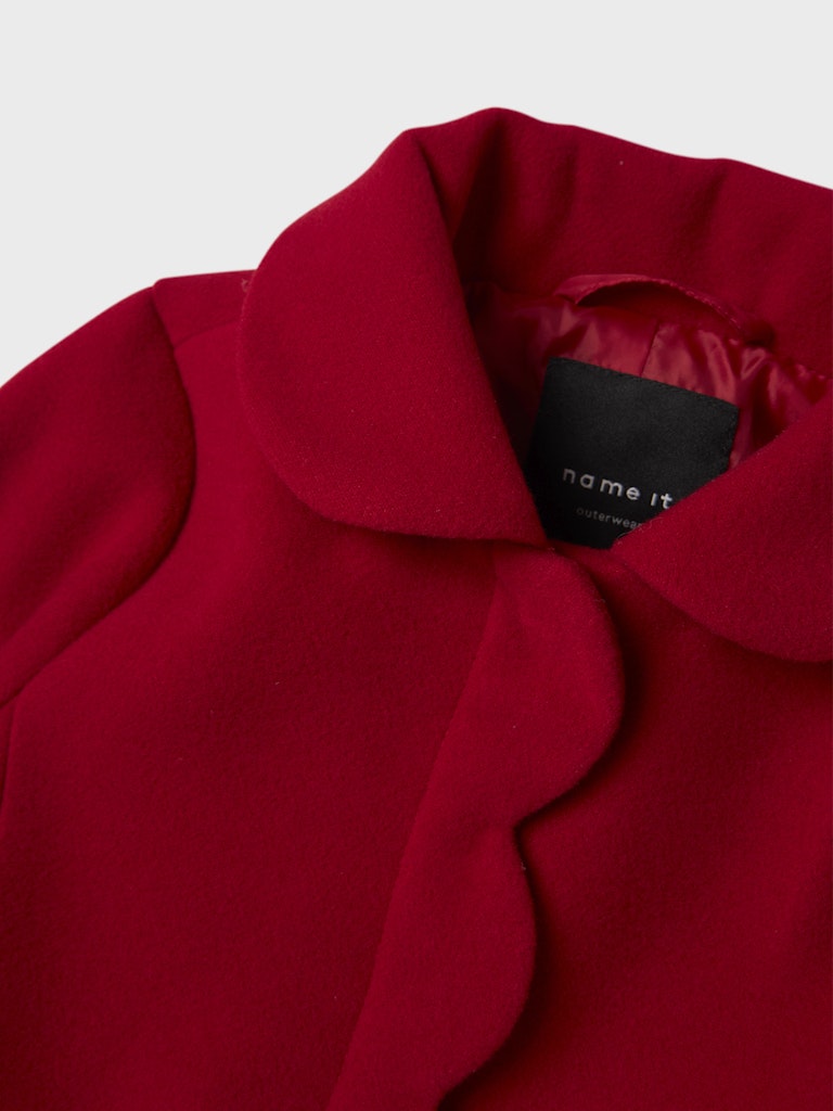Merry Scallop Coat-Chili Pepper-Collar Detail