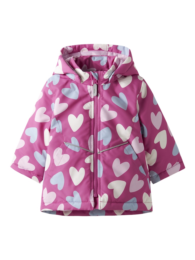 Girl's Maxi Jacket-Ibis Rose-Front View