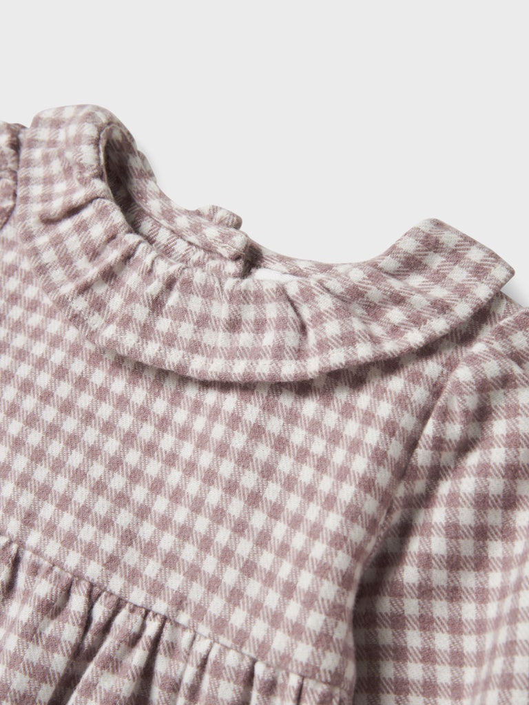 Oninka Long Sleeve Dress-Toadstool-Collar Detail