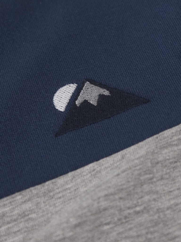 Odie Long Sleeve Sweatshirt-Insignia Blue-Embroidery Detail