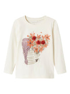 NAME IT Otrea Long Sleeve Top-Cloud Dancer CLOUD DANCER front view